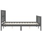 vidaXL Estructura cama de matrimonio con cabecero madera maciza gris vidaXL Estructura cama de matrimonio con cabecero madera maciza gris