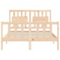 vidaXL Estructura de cama con cabecero madera maciza 120x200 cm vidaXL Estructura de cama con cabecero madera maciza 120x200 cm