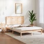 vidaXL Estructura de cama doble madera maciza de pino 140x190 cm vidaXL Estructura de cama doble madera maciza de pino 140x190 cm