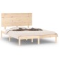 vidaXL Estructura de cama doble madera maciza de pino 140x190 cm vidaXL Estructura de cama doble madera maciza de pino 140x190 cm
