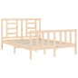 vidaXL Estructura de cama con cabecero madera maciza 140x190 cm vidaXL Estructura de cama con cabecero madera maciza 140x190 cm