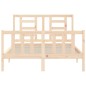 vidaXL Estructura de cama con cabecero madera maciza 140x190 cm vidaXL Estructura de cama con cabecero madera maciza 140x190 cm