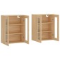 vidaXL Armarios de pared 2 uds madera de ingeniería roble Sonoma vidaXL Armarios de pared 2 uds madera de ingeniería roble Sonoma