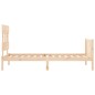 vidaXL Estructura de cama con cabecero madera maciza 90x200 cm