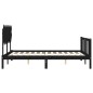 vidaXL Estructura de cama con cabecero madera maciza negro 140x190 cm vidaXL Estructura de cama con cabecero madera maciza negro 140x190 cm