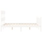 vidaXL Estructura de cama con cabecero madera maciza blanco 140x200 cm vidaXL Estructura de cama con cabecero madera maciza blanco 140x200 cm