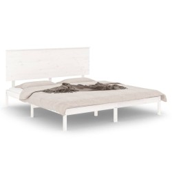 vidaXL Estructura de cama madera maciza de pino blanco 200x200 cm