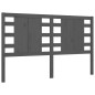 vidaXL Estructura de cama con cabecero madera maciza gris 160x200 cm vidaXL Estructura de cama con cabecero madera maciza gris 160x200 cm