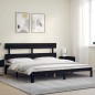 vidaXL Estructura de cama con cabecero madera maciza negro 200x200 cm