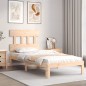 vidaXL Estructura de cama con cabecero madera maciza 90x200 cm vidaXL Estructura de cama con cabecero madera maciza 90x200 cm