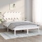 vidaXL Estructura cama pequeña doble madera maciza blanco 120x190 cm