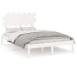 vidaXL Estructura cama pequeña doble madera maciza blanco 120x190 cm