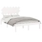 vidaXL Estructura cama pequeña doble madera maciza blanco 120x190 cm