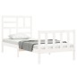 vidaXL Estructura de cama con cabecero madera maciza blanco 100x200 cm vidaXL Estructura de cama con cabecero madera maciza blanco 100x200 cm