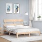 vidaXL Estructura de cama con cabecero madera maciza 160x200 cm vidaXL Estructura de cama con cabecero madera maciza 160x200 cm