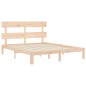 vidaXL Estructura de cama con cabecero madera maciza 160x200 cm vidaXL Estructura de cama con cabecero madera maciza 160x200 cm