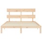 vidaXL Estructura de cama con cabecero madera maciza 160x200 cm vidaXL Estructura de cama con cabecero madera maciza 160x200 cm