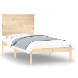 vidaXL Estructura de cama de madera maciza de pino 90x200 cm