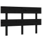 vidaXL Estructura cama de matrimonio con cabecero madera maciza negra vidaXL Estructura cama de matrimonio con cabecero madera maciza negra