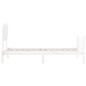 vidaXL Estructura de cama con cabecero madera maciza blanco 90x200 cm