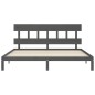 vidaXL Estructura de cama con cabecero madera maciza gris 200x200 cm vidaXL Estructura de cama con cabecero madera maciza gris 200x200 cm