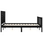 vidaXL Estructura de cama con cabecero madera maciza negro 120x200 cm vidaXL Estructura de cama con cabecero madera maciza negro 120x200 cm
