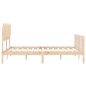 vidaXL Estructura de cama con cabecero madera maciza 140x190 cm vidaXL Estructura de cama con cabecero madera maciza 140x190 cm