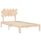 vidaXL Estructura de cama con cabecero madera maciza 100x200 cm vidaXL Estructura de cama con cabecero madera maciza 100x200 cm