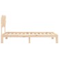 vidaXL Estructura de cama con cabecero madera maciza 100x200 cm vidaXL Estructura de cama con cabecero madera maciza 100x200 cm