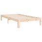 vidaXL Estructura de cama con cabecero madera maciza 100x200 cm vidaXL Estructura de cama con cabecero madera maciza 100x200 cm