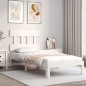 vidaXL Estructura de cama individual con cabecero madera maciza blanco vidaXL Estructura de cama individual con cabecero madera maciza blanco