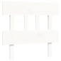 vidaXL Estructura de cama individual con cabecero madera maciza blanco vidaXL Estructura de cama individual con cabecero madera maciza blanco