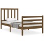 vidaXL Estructura cama con cabecero madera maciza marrón miel 90x200cm vidaXL Estructura cama con cabecero madera maciza marrón miel 90x200cm