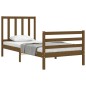 vidaXL Estructura cama con cabecero madera maciza marrón miel 90x200cm vidaXL Estructura cama con cabecero madera maciza marrón miel 90x200cm