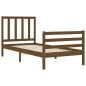 vidaXL Estructura cama con cabecero madera maciza marrón miel 90x200cm vidaXL Estructura cama con cabecero madera maciza marrón miel 90x200cm