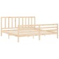 vidaXL Estructura de cama de matrimonio con cabecero madera maciza vidaXL Estructura de cama de matrimonio con cabecero madera maciza