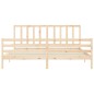 vidaXL Estructura de cama de matrimonio con cabecero madera maciza vidaXL Estructura de cama de matrimonio con cabecero madera maciza