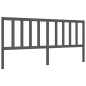 vidaXL Estructura de cama con cabecero madera maciza gris 200x200 cm vidaXL Estructura de cama con cabecero madera maciza gris 200x200 cm