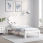 vidaXL Estructura de cama individual con cabecero madera maciza blanco vidaXL Estructura de cama individual con cabecero madera maciza blanco