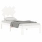 vidaXL Estructura de cama individual con cabecero madera maciza blanco vidaXL Estructura de cama individual con cabecero madera maciza blanco