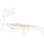 vidaXL Estructura de cama individual con cabecero madera maciza blanco vidaXL Estructura de cama individual con cabecero madera maciza blanco