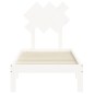 vidaXL Estructura de cama individual con cabecero madera maciza blanco vidaXL Estructura de cama individual con cabecero madera maciza blanco
