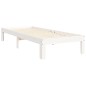 vidaXL Estructura de cama individual con cabecero madera maciza blanco vidaXL Estructura de cama individual con cabecero madera maciza blanco