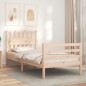 vidaXL Estructura de cama con cabecero madera maciza vidaXL Estructura de cama con cabecero madera maciza