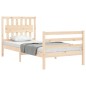 vidaXL Estructura de cama con cabecero madera maciza vidaXL Estructura de cama con cabecero madera maciza
