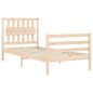 vidaXL Estructura de cama con cabecero madera maciza vidaXL Estructura de cama con cabecero madera maciza