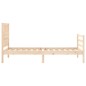 vidaXL Estructura de cama con cabecero madera maciza vidaXL Estructura de cama con cabecero madera maciza