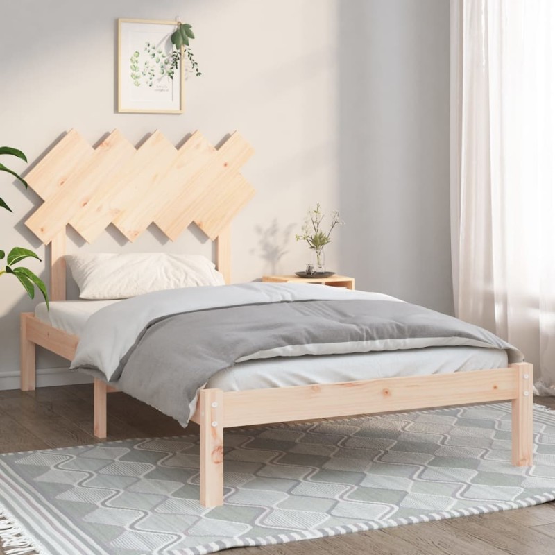 vidaXL Estructura de cama de madera maciza 100x200 cm