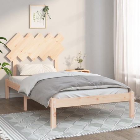 vidaXL Estructura de cama de madera maciza 100x200 cm