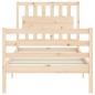 vidaXL Estructura de cama con cabecero madera maciza vidaXL Estructura de cama con cabecero madera maciza